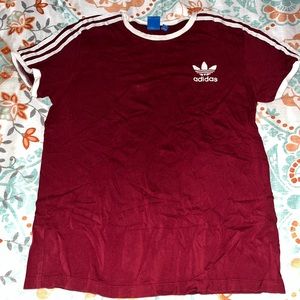 MAROON ADIDAS SHIRT